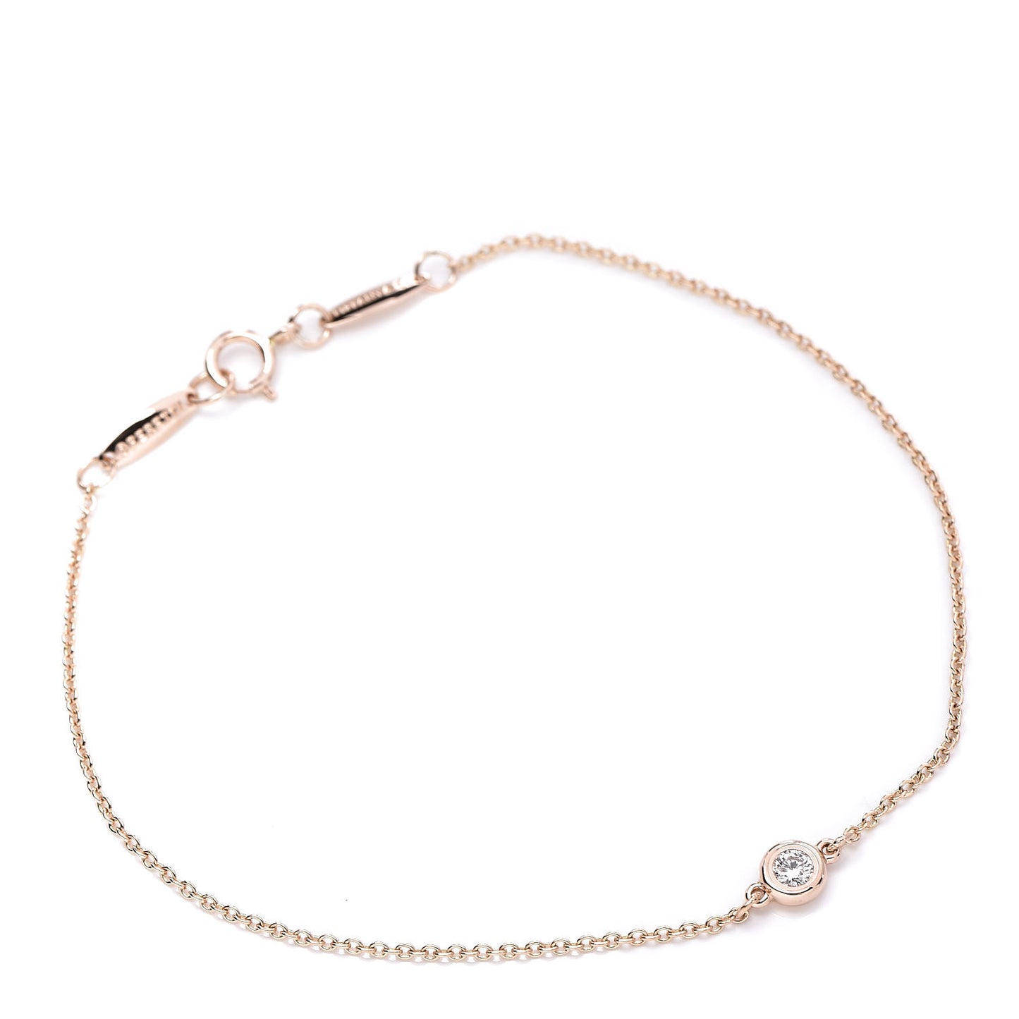 18K Rose Gold Diamond .08ct Elsa Peretti Diamonds by the Yard Bracelet