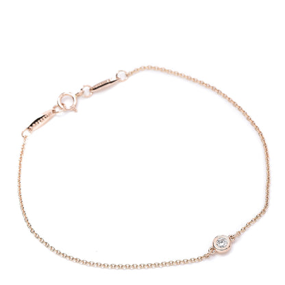 Tiffany 18K Rose Gold Diamond .08ct Elsa Peretti Diamonds by the Yard Bracelet 1 of 8