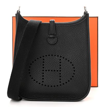 Hermes Taurillon Clemence Evelyne TPM Black 11 of 11