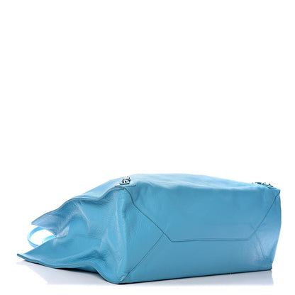 Balenciaga Supple Calfskin Papier A4 Tote Bleu Caraibes 4 of 21