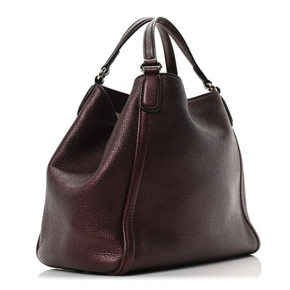 Gucci Metallic Cellarius Calfskin Small Soho Shoulder Bag Classic Burgundy 3 of 10