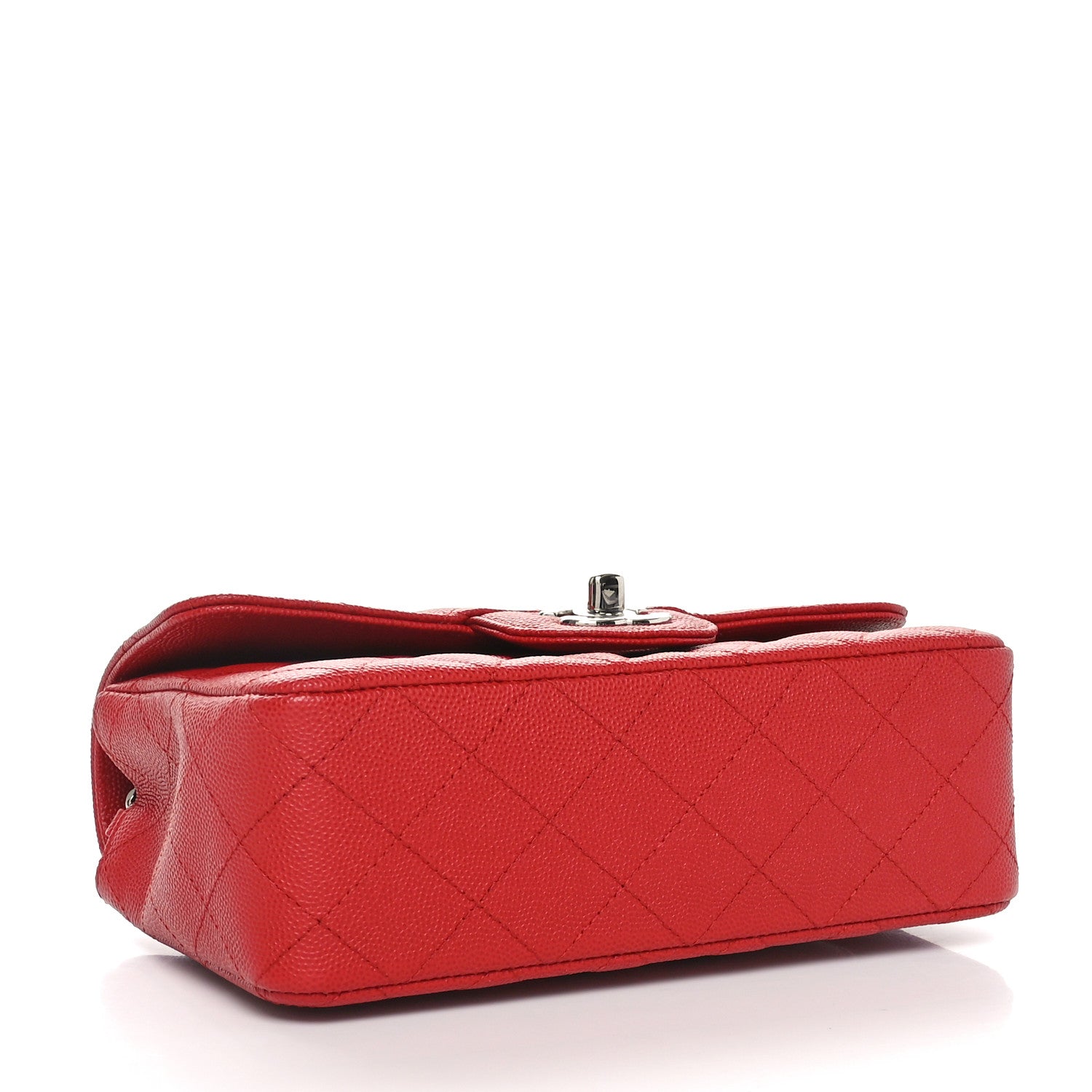 Chanel Caviar Quilted Mini Rectangular Flap Red 4 of 11