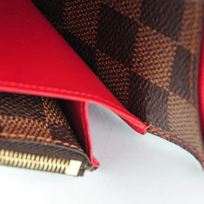 Louis Vuitton Damier Ebene Emilie Wallet Red 7 of 8