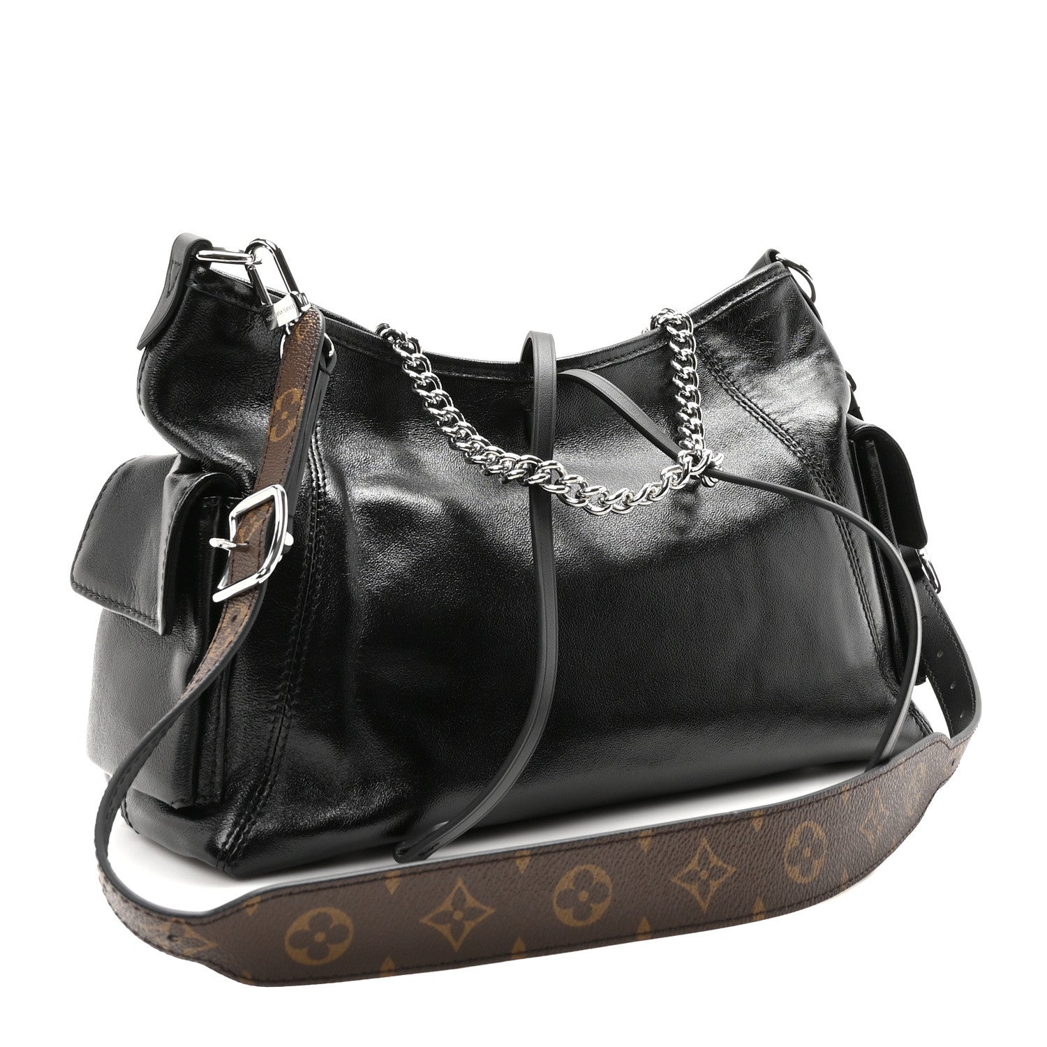 Louis Vuitton Lambskin CarryAll Cargo Vibe PM Black 3 of 9