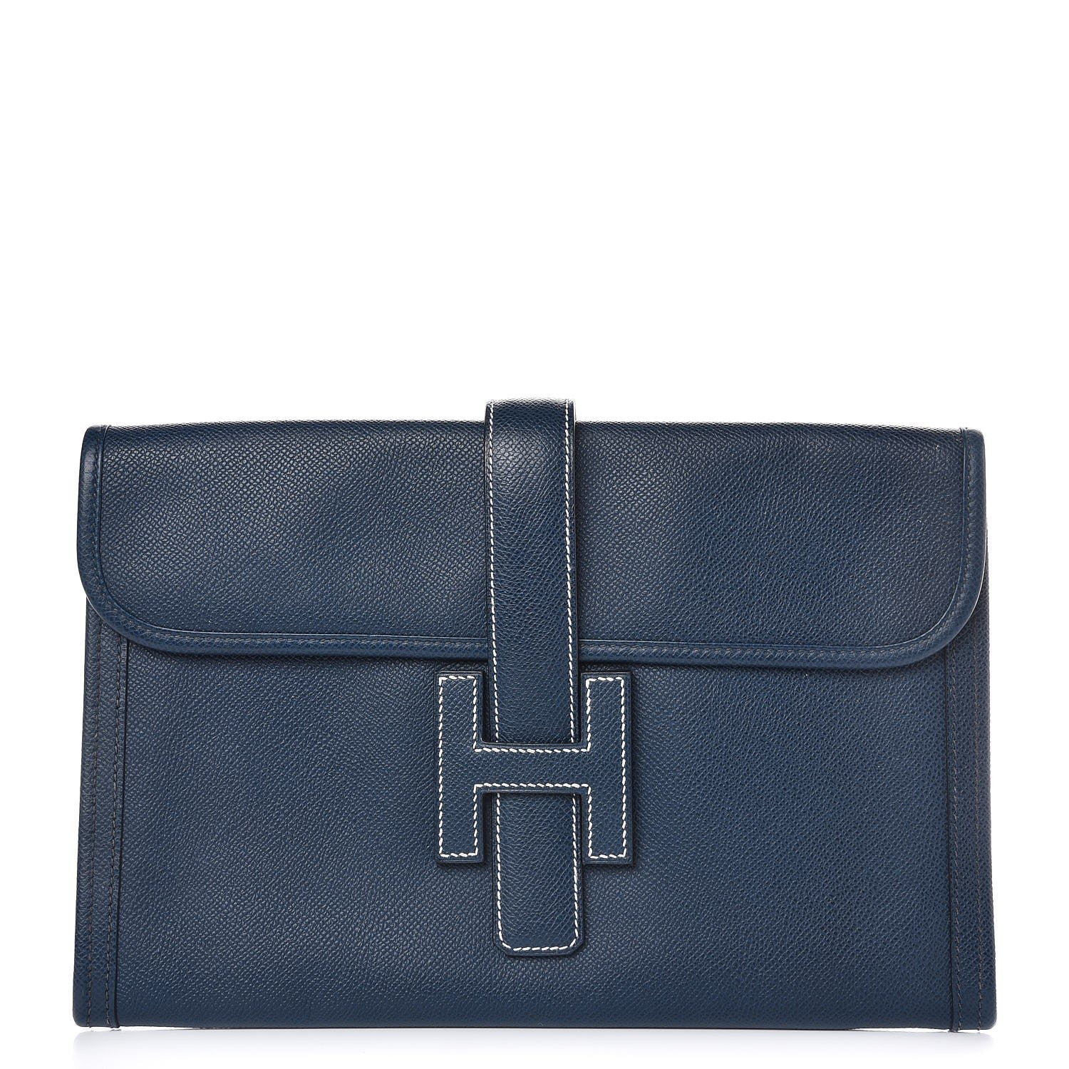 Hermes Epsom Jige PM Clutch Bleu 1 of 8