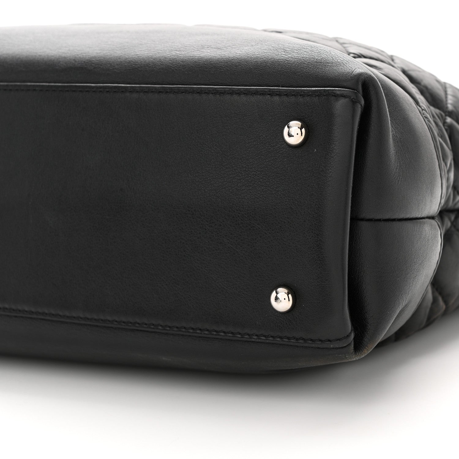 Chanel Aged Calfskin Quilted Be CC Tote Black 10 of 13
