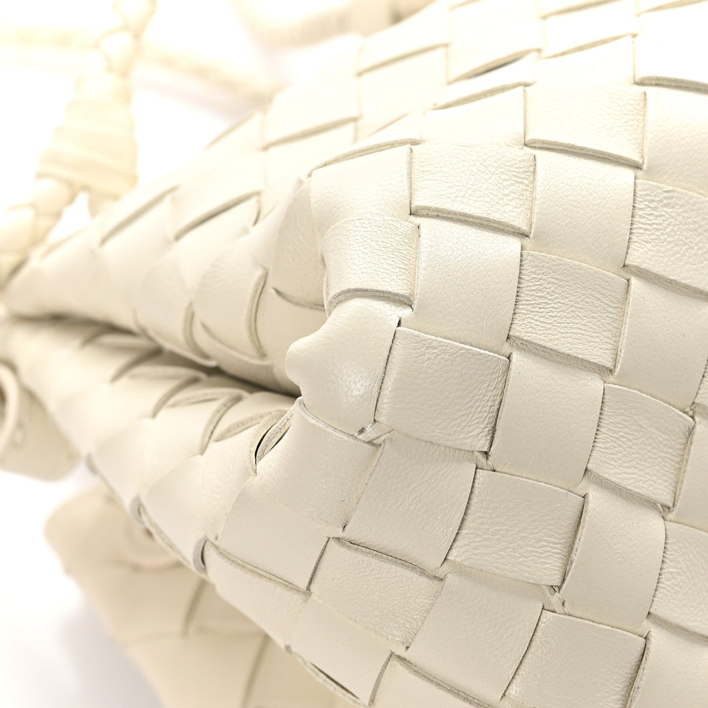 Nappa Intrecciato Small Parachute Shoulder Bag Sea Salt