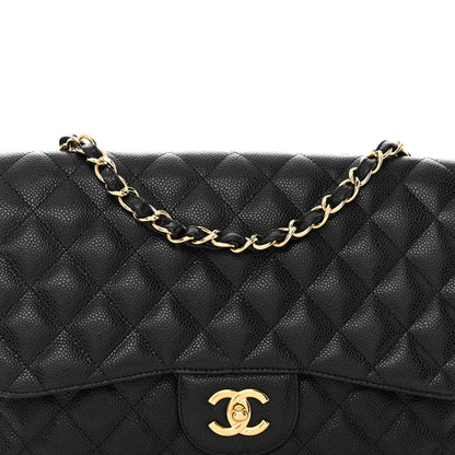 Chanel Caviar Quilted Jumbo Single Flap Black 7 of 11