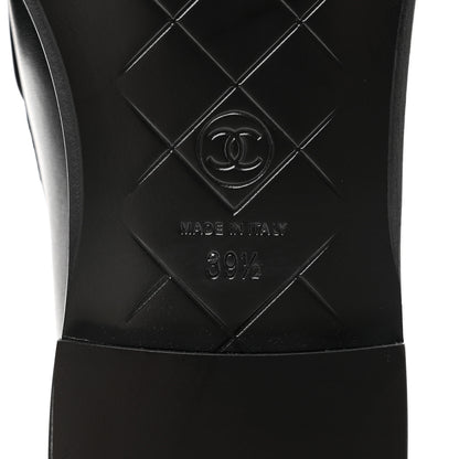 Chanel Lambskin Quilted CC Turnlock Loafers 39.5 Black 6 of 9