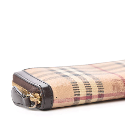 Burberry Haymarket Check Large Ziggy Zip Around Wallet Chocolate 5 of 9