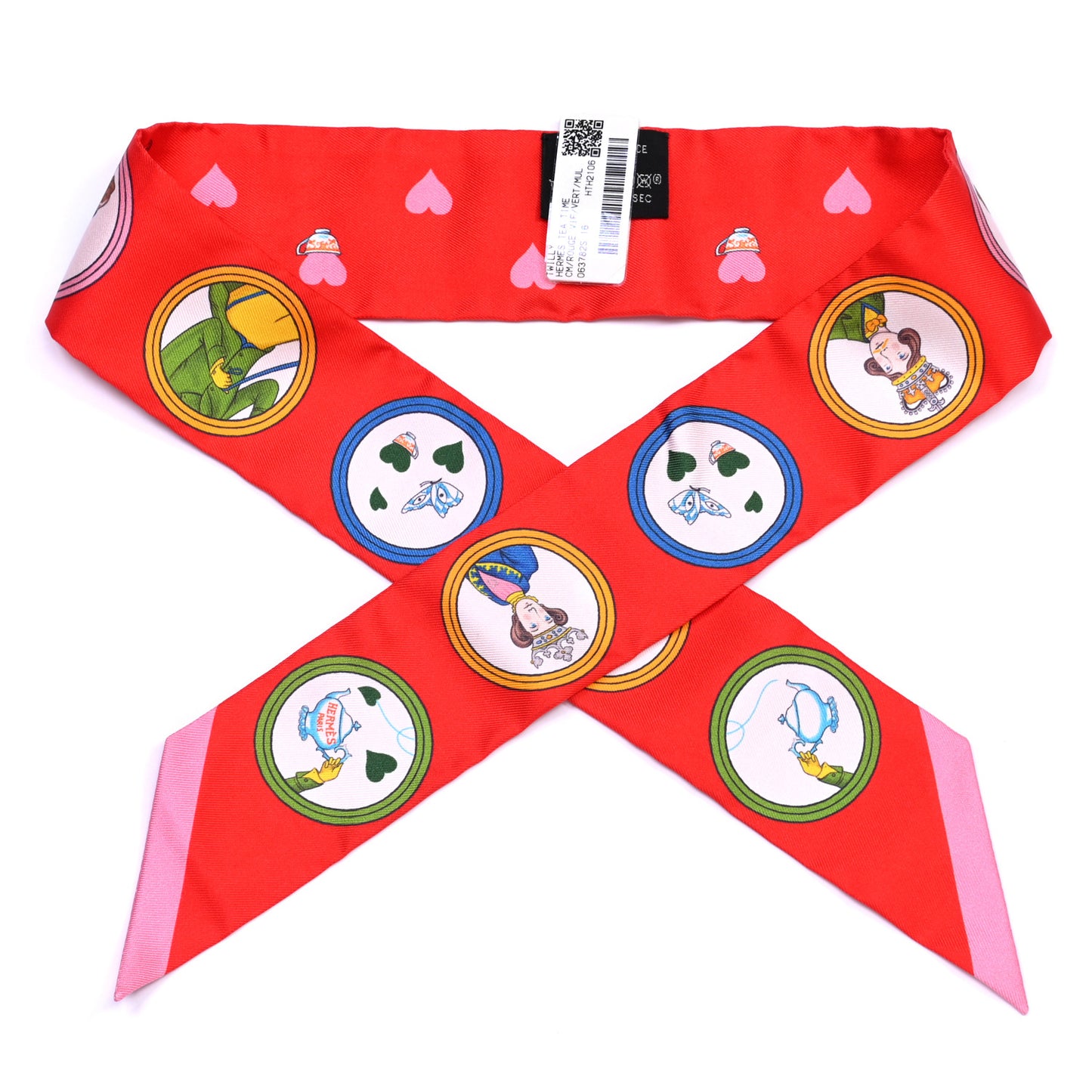 Silk Tea Time Twilly Rouge Vif Vert Multicolor