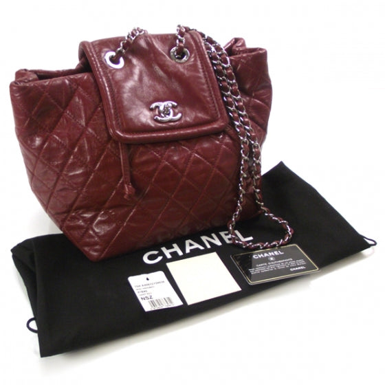 Chanel Lambskin Quilted Beijing Backpack Red 4 of 12