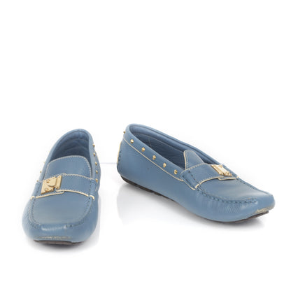Louis Vuitton Suhali Studded Driving Loafers 37 Blue 1 of 9