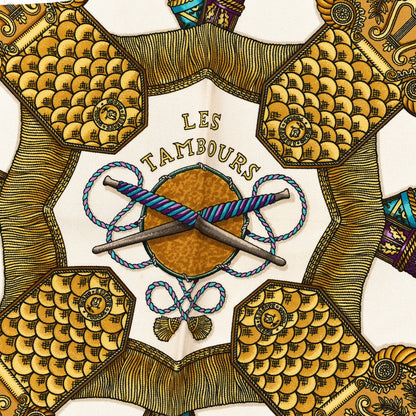Hermes Silk Les Tambours Scarf 90 2 of 4