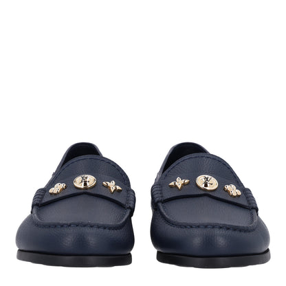 Louis Vuitton Grained Calfskin Ivy Loafers 40.5 Navy Blue 3 of 10