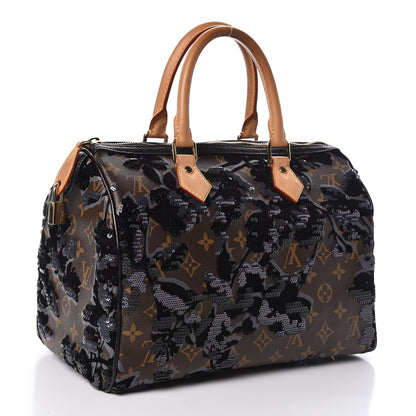 Louis Vuitton Monogram Fleur De Jais Sequins Speedy 30 3 of 10