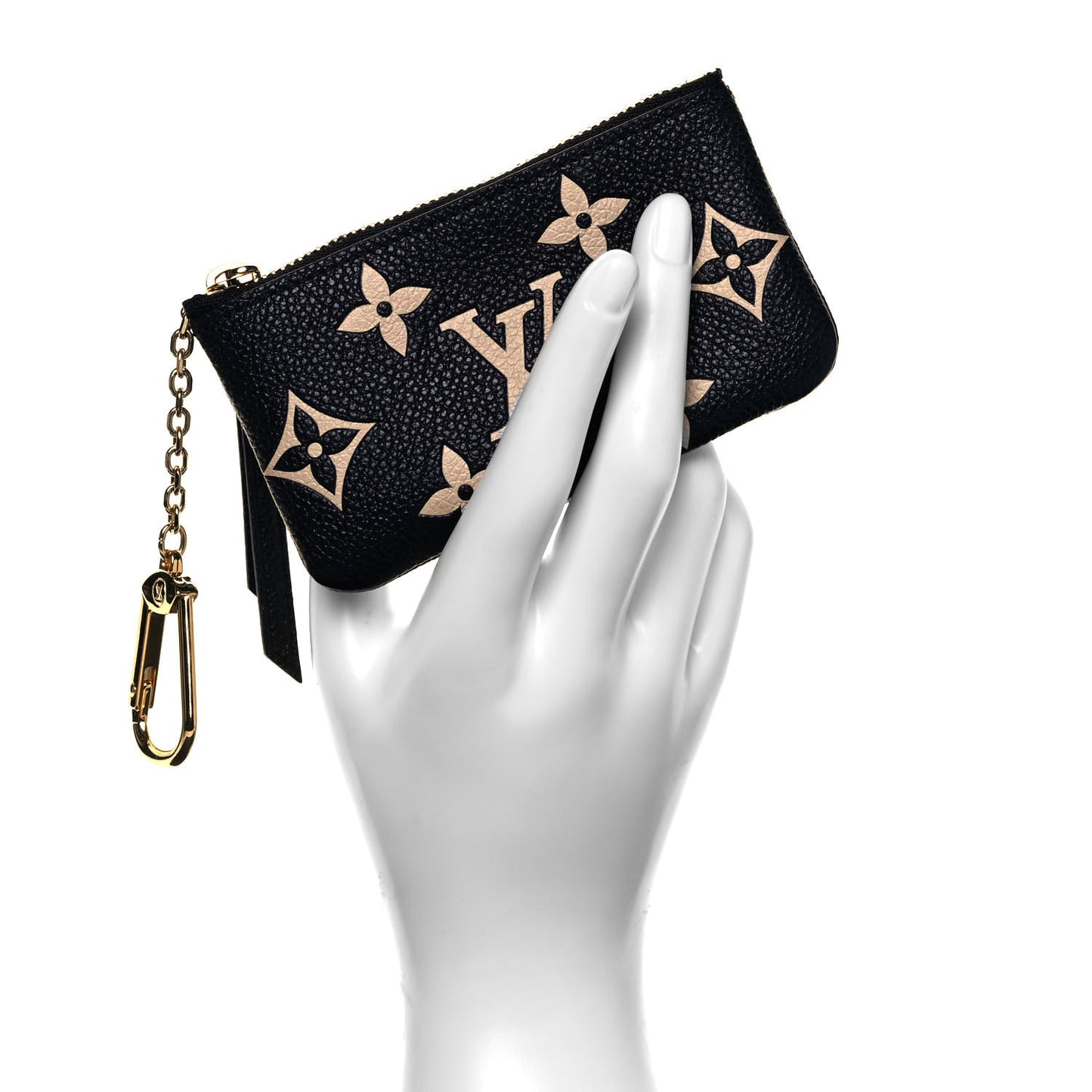 Empreinte Monogram Giant Key Pouch Black Beige
