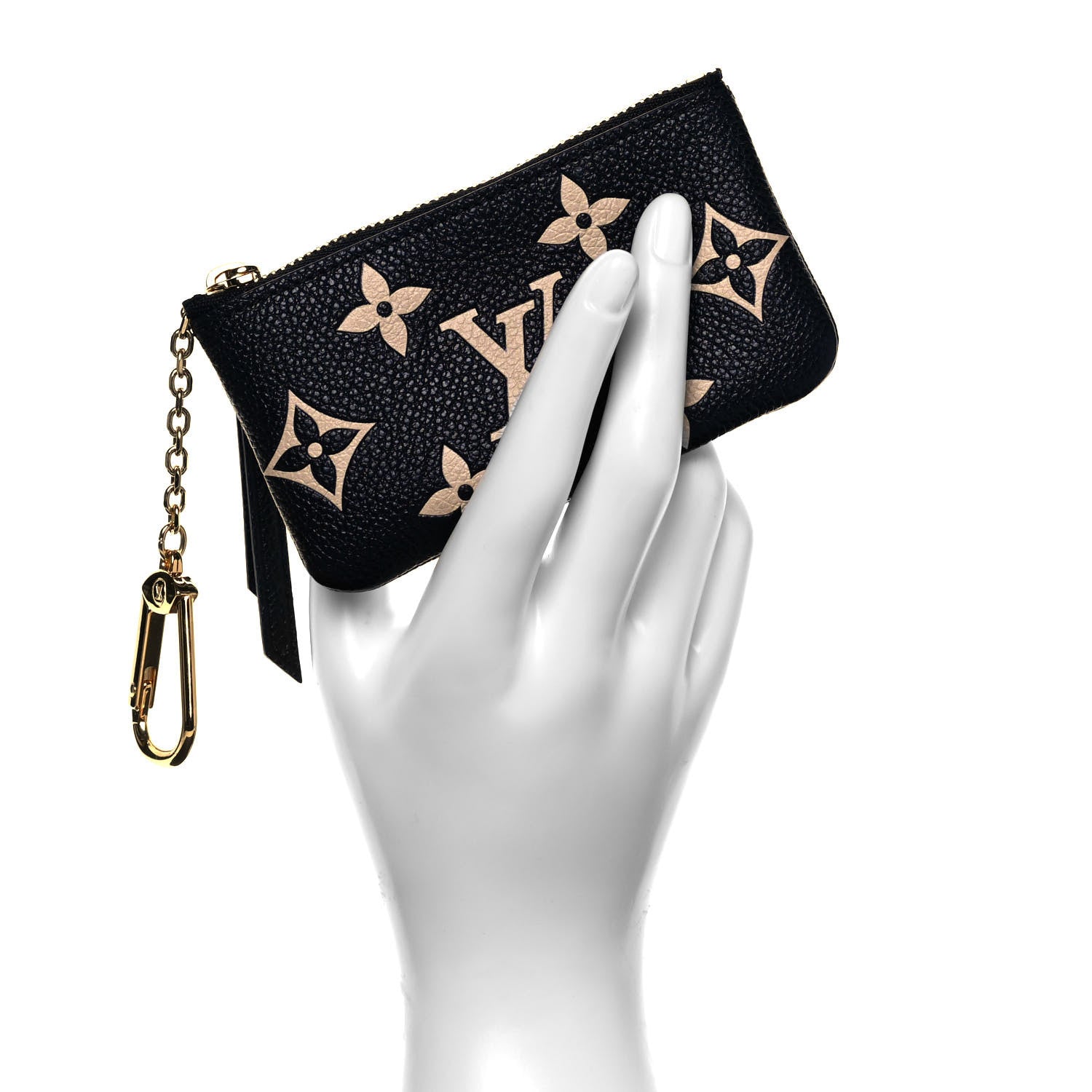 Louis Vuitton Empreinte Monogram Giant Key Pouch Black Beige 2 of 7