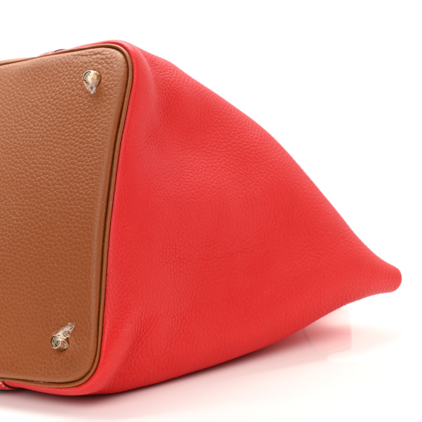 Taurillon Clemence Casaque Picotin Lock 22 MM Gold Rouge De Coeur