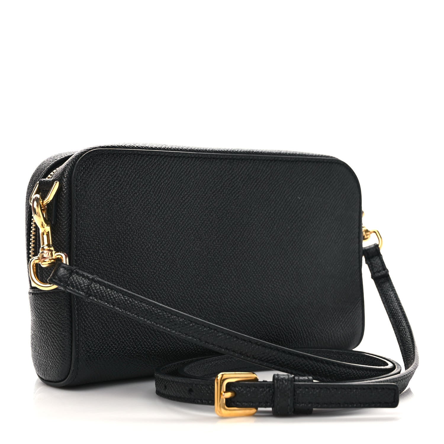 Christian Dior Grained Calfskin Caro Double Pouch Black 3 of 10
