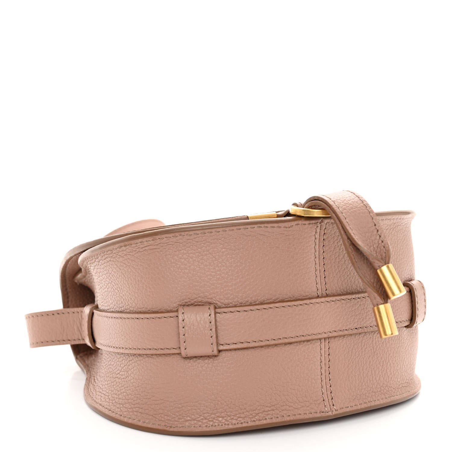 Chloe Grained Calfskin Small Marcie Saddle Bag Wood Rose 4 of 9
