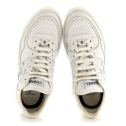 Chanel Calfskin CC Womens Sneakers 38 White 2 of 11