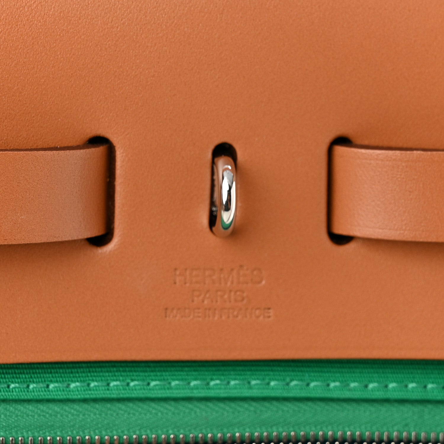 Hermes Toile Officier Vache Hunter Verso Herbag Zip Retourne PM 31 Bleu Azteque Menthe 7 of 15