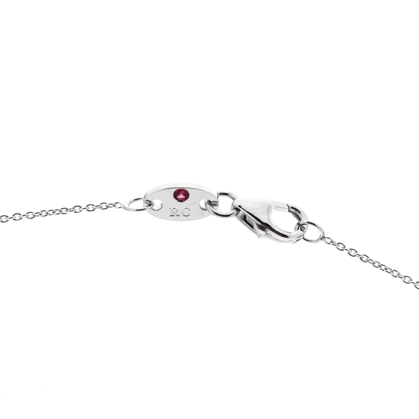 18K White Gold Diamond .25ctw Diamonds By The Inch Five Station Necklace