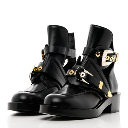 Balenciaga Brushed Calfskin Ceinture Ankle Boots 39.5 Black 3 of 13