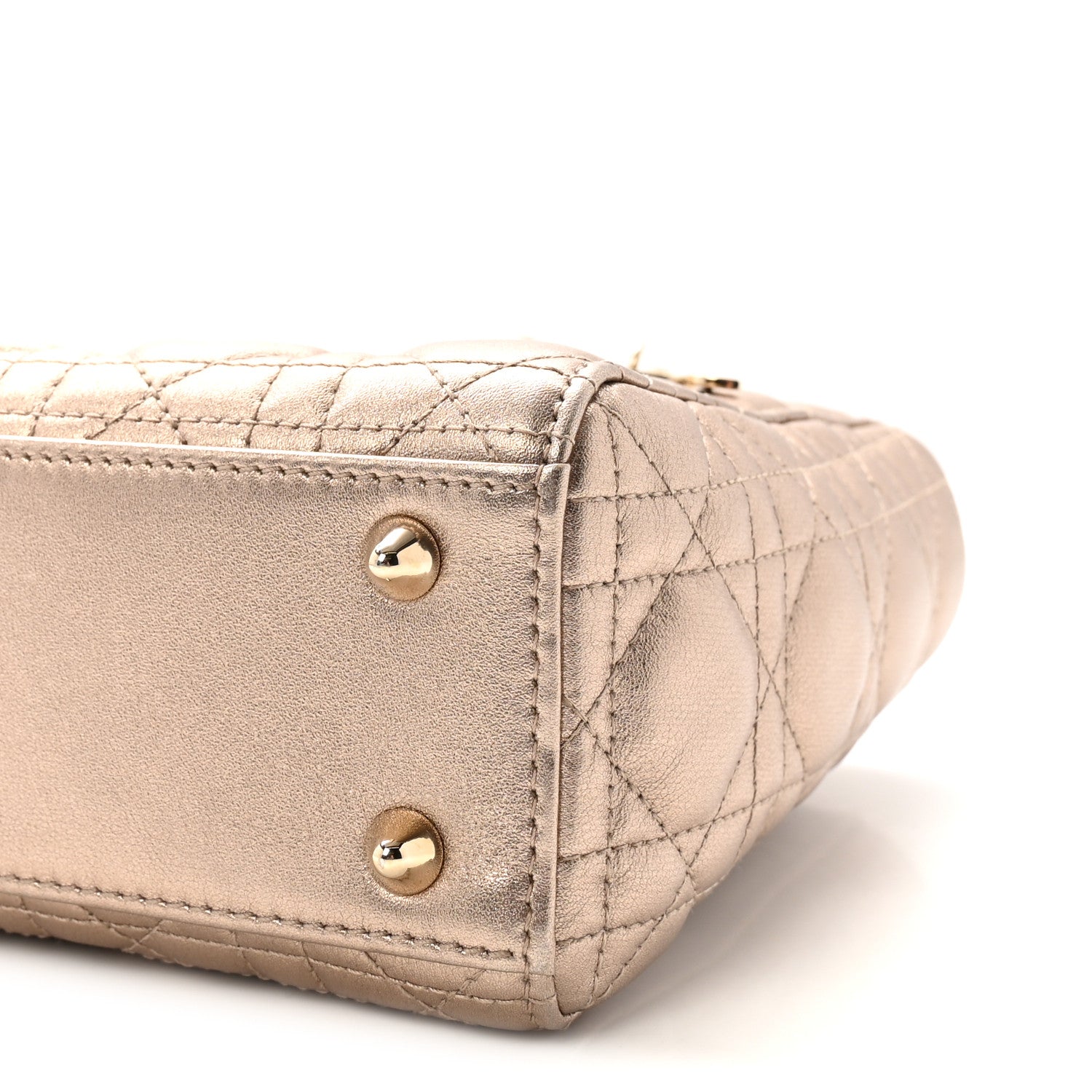 Christian Dior Metallic Lambskin Cannage Small My ABCDior Lady