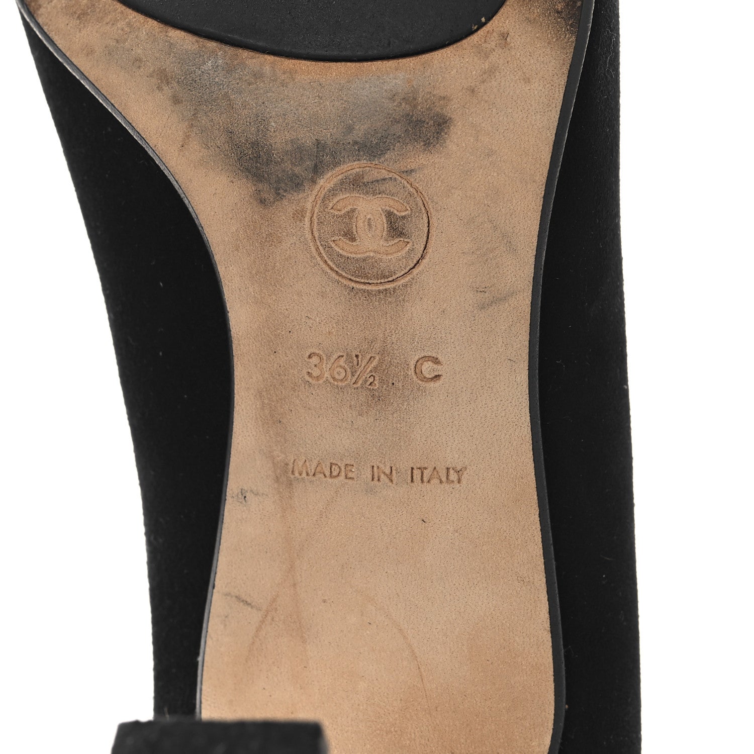 Chanel Suede CC Pumps 36.5 Black 7 of 9