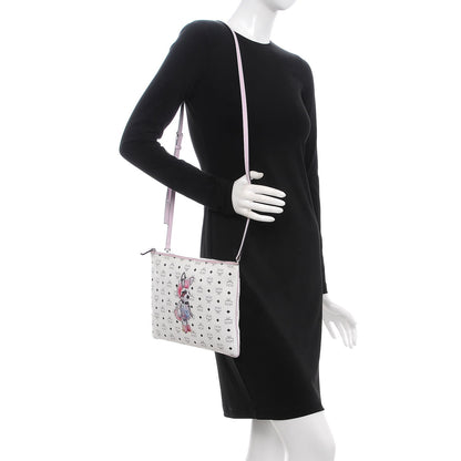 MCM Visetos Medium Punk Rabbit Crossbody Pouch White 2 of 13