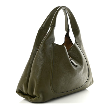 Gucci Grained Calfskin Softbit Maxi Shoulder Bag Forest Green 4 of 11