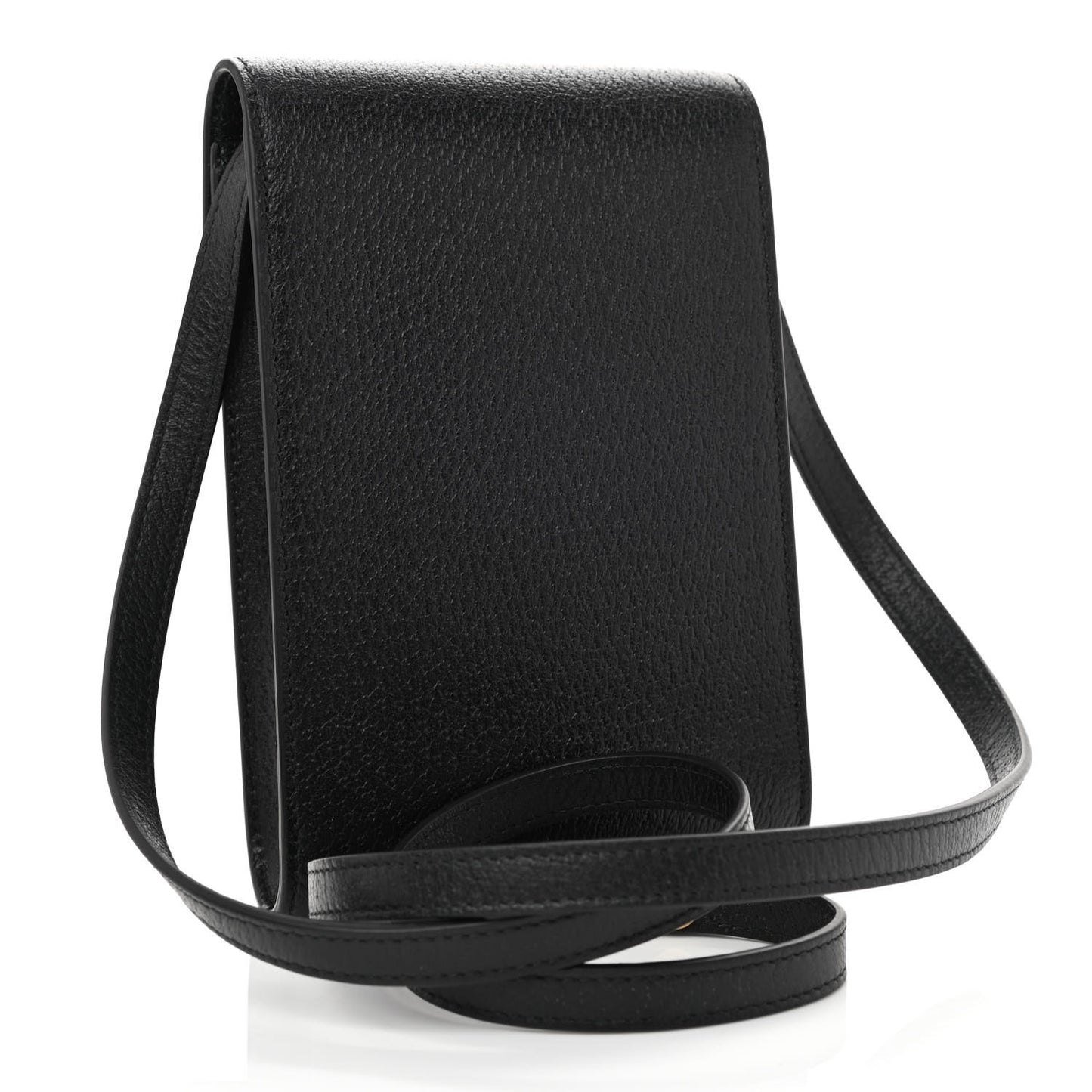 Textured Calfskin Mini Crossbody Bag Black