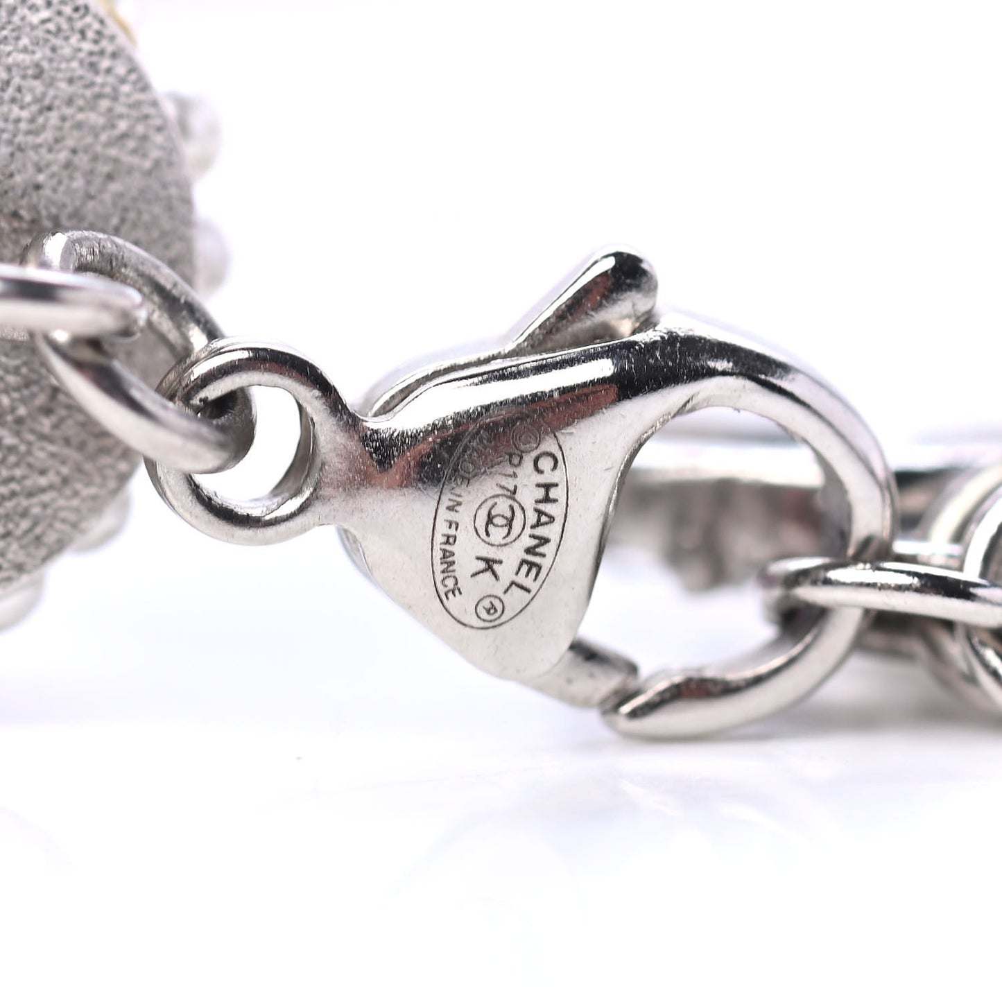 Crystal CC Logo Choker Necklace Pink