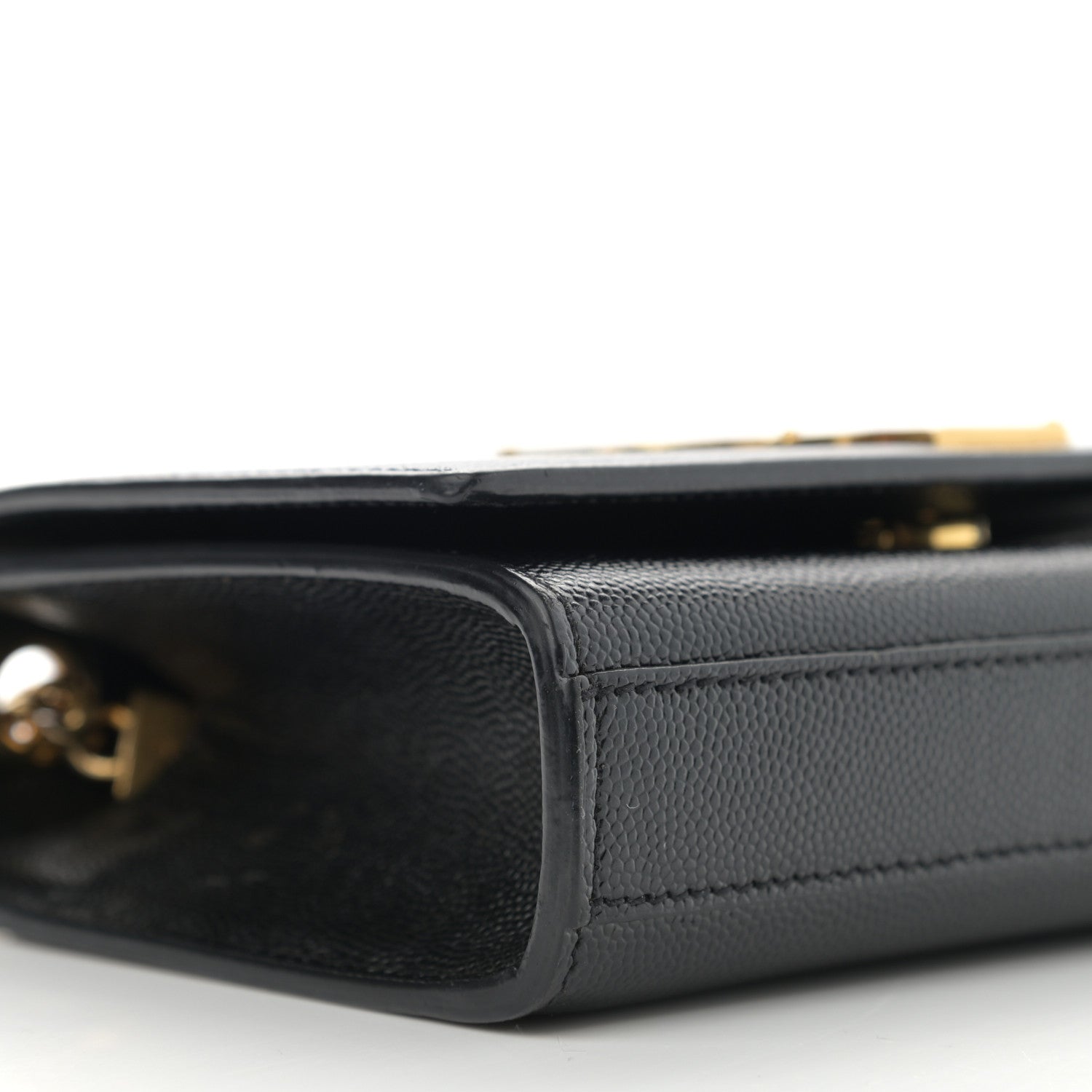 Saint Laurent Grain De Poudre Small Monogram Kate Satchel Black 9 of 10