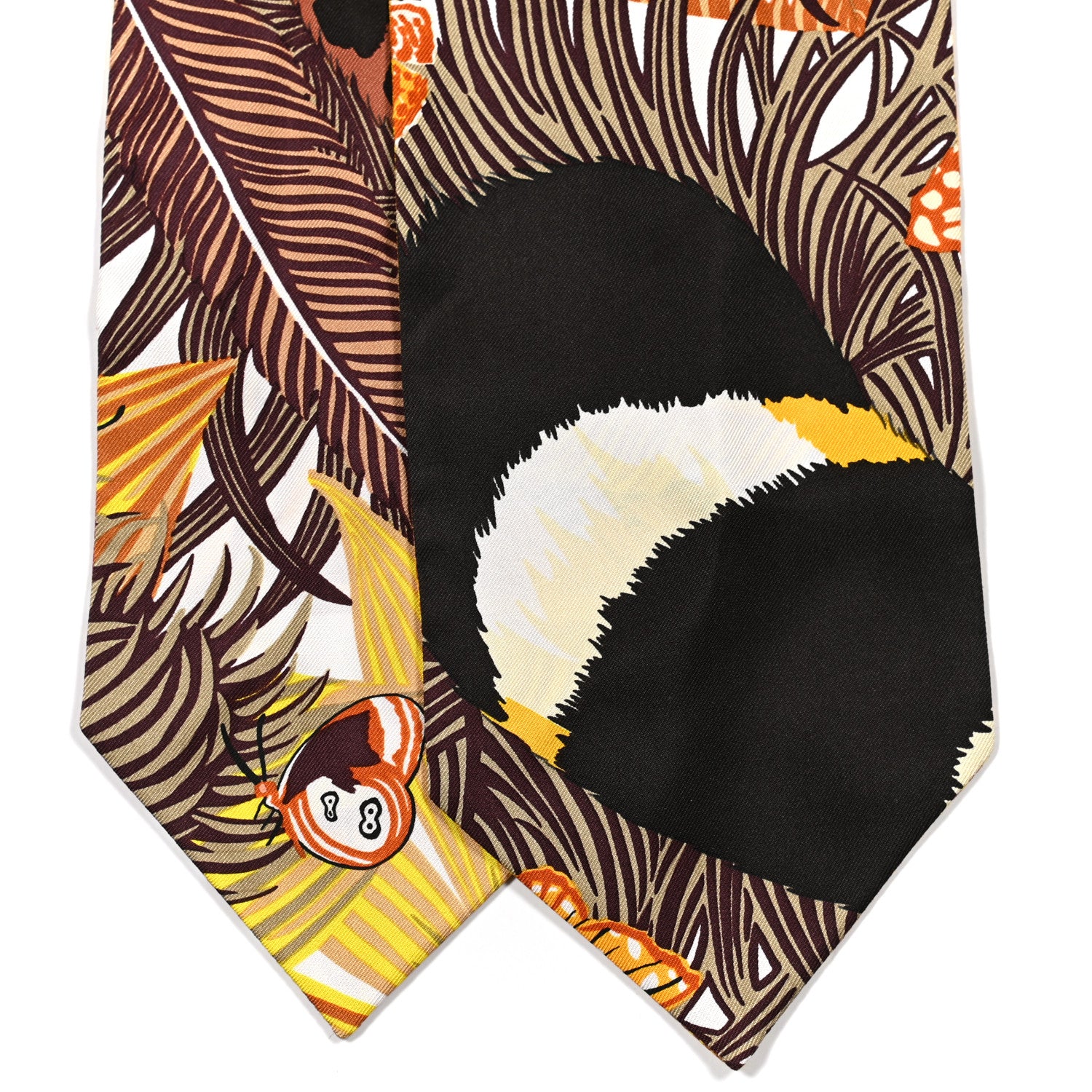Hermes Silk Twill-Up Orange 3 of 4