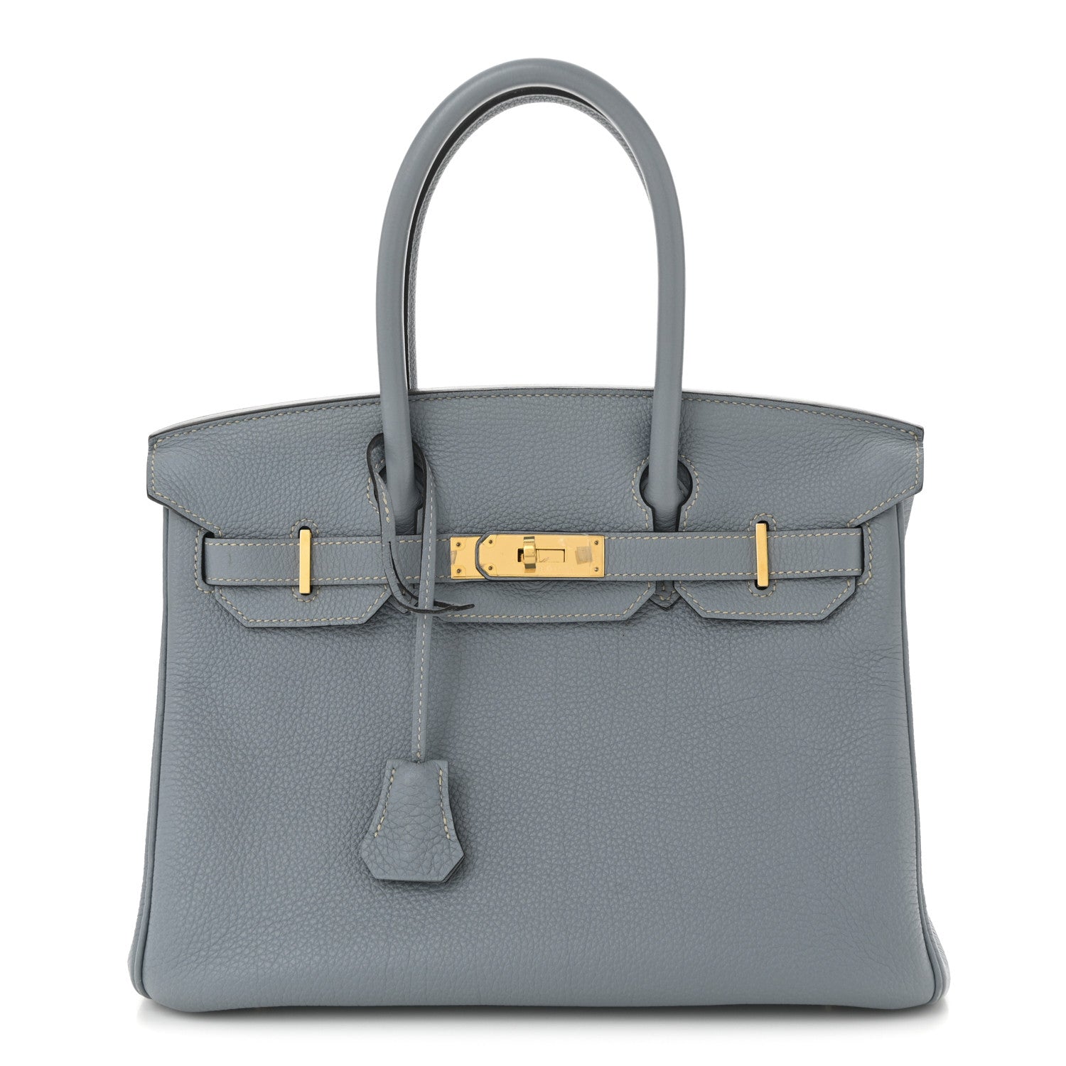 Hermes Togo Birkin 30 Bleu Lin 1 of 10