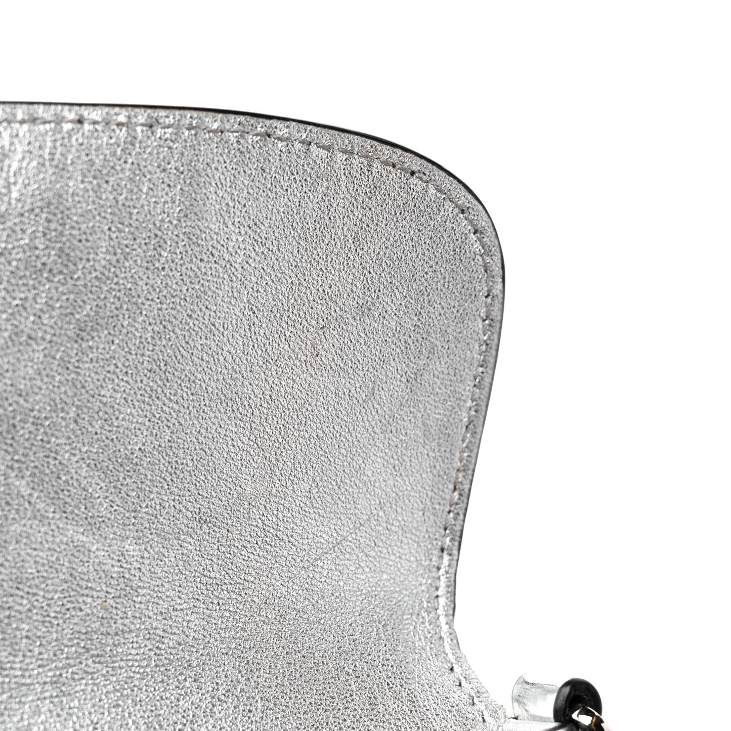 Spazzolato Cleo Flap Shoulder Bag Argento