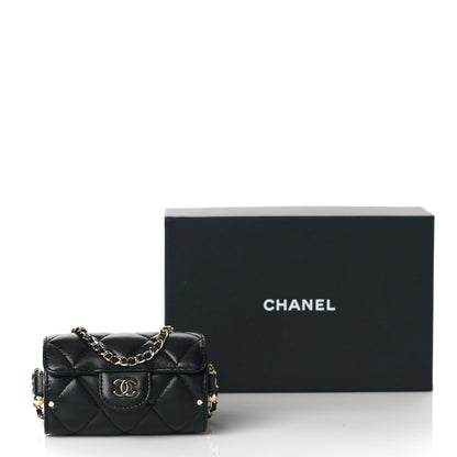 Chanel Lambskin Quilted Box Of Secrets Card Holder With Chain Black 10 of 10