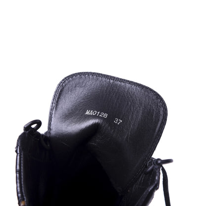 Louis Vuitton Suede Calfskin Monogram Laureate Platform Desert Boots 37 Black 9 of 10