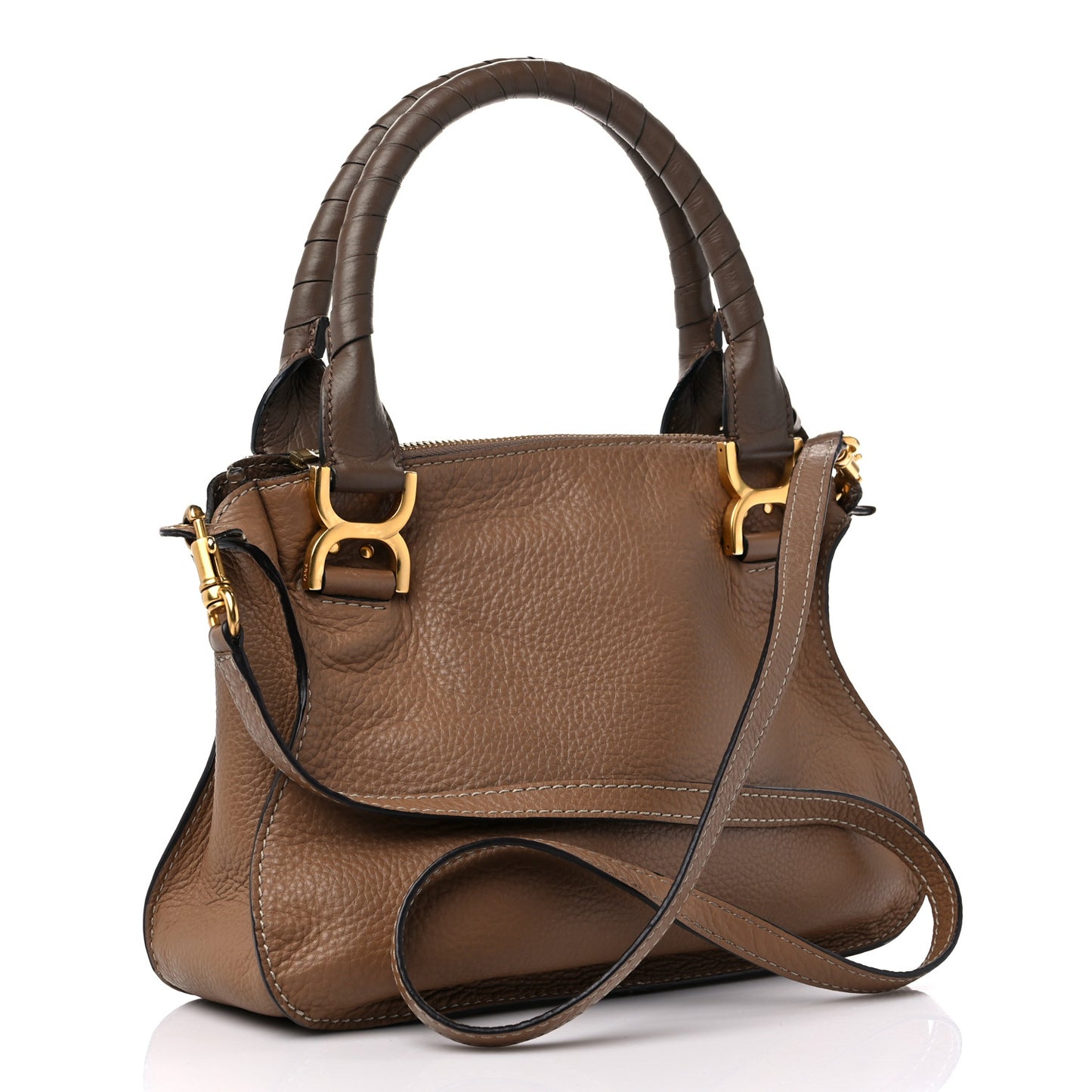 Calfskin Small Marcie Satchel Nut