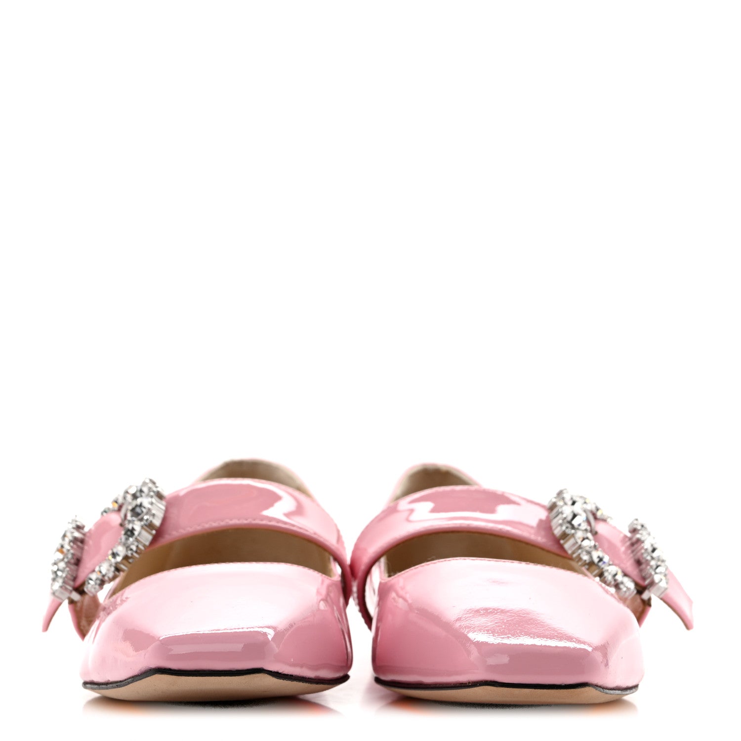 Jimmy Choo Patent Crystal Goodwin Ballerina Flats  37 Pink 3 of 12