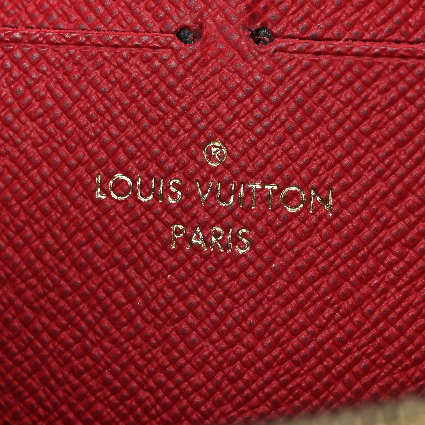 Damier Ebene Clemence Wallet Cherry