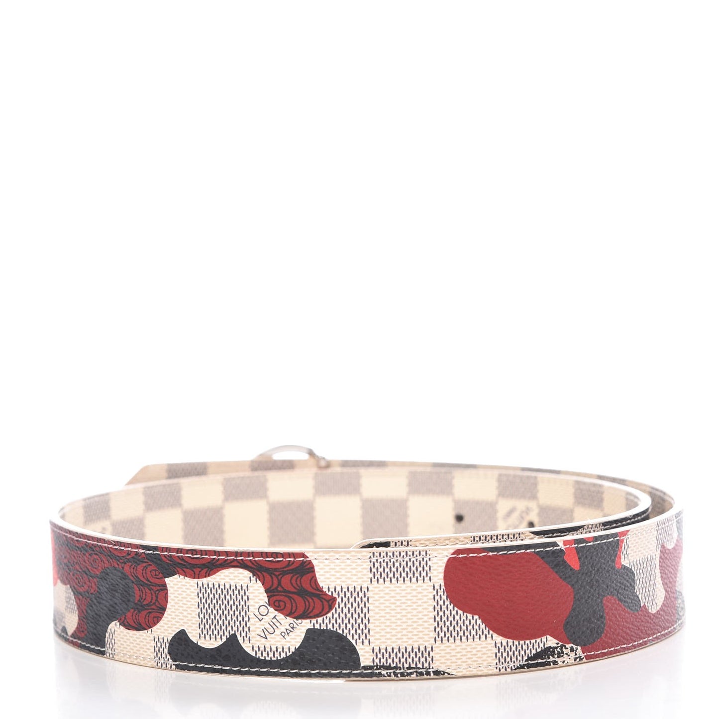Damier Azur Patchwork Waves LV Circle Belt 80 35