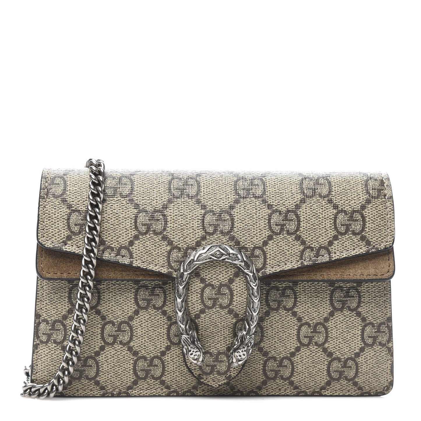 GG Supreme Monogram Super Mini Dionysus Shoulder Bag Taupe