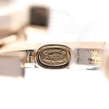 Chanel Crystal CC Drop Earrings Gold 3 of 5