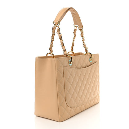Chanel Caviar Quilted Grand Shopping Tote GST Beige Clair 3 of 11