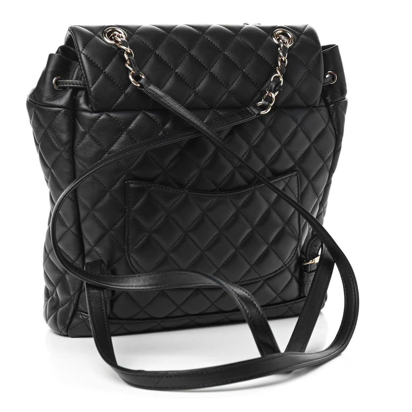 Lambskin Quilted Large Urban Spirit Backpack Black