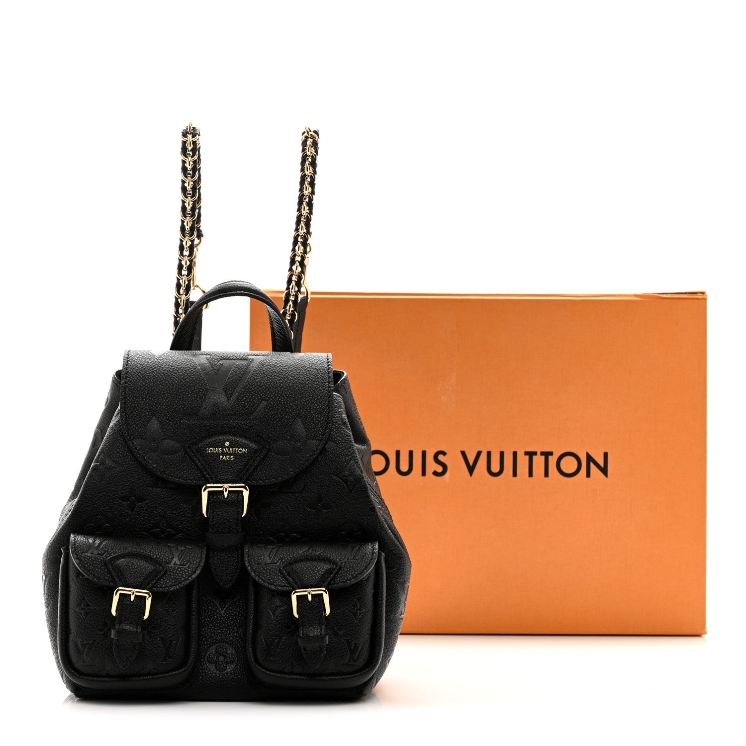 Louis Vuitton ブラックバックパック Louis Vuitton Empreinte Monogram Backup Backpack Black 1775794